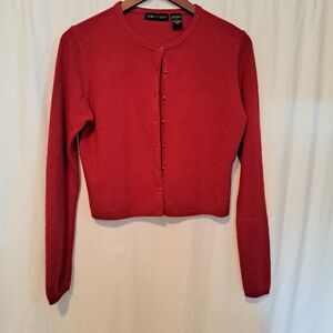 Red Button-Up Cardigan Jamie Scott